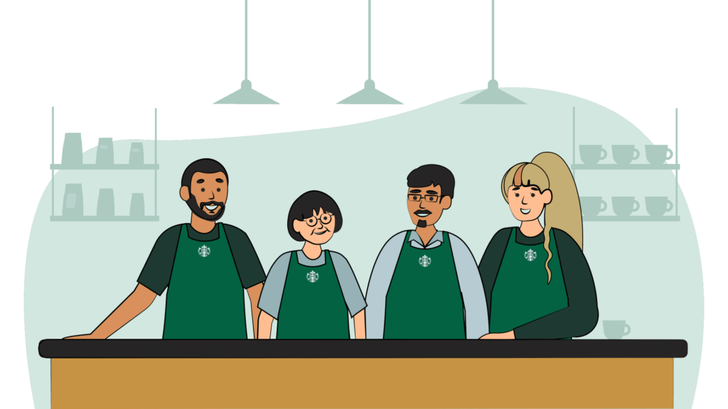 starbucks barista cartoon